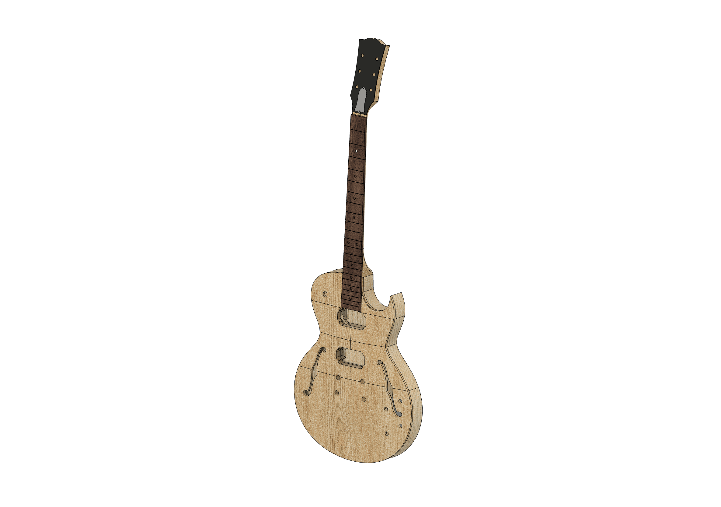 Gibson ES-235 3D Files 1:1 Scale | CNC Files | Guitar Plan