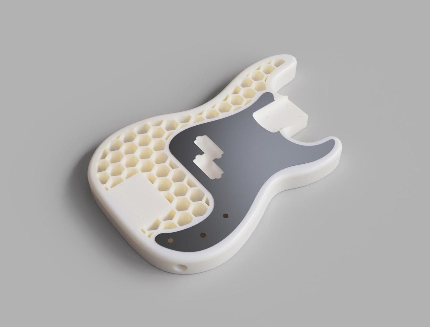 Honeycomb Fender Precision bass guitar body for 3D printing