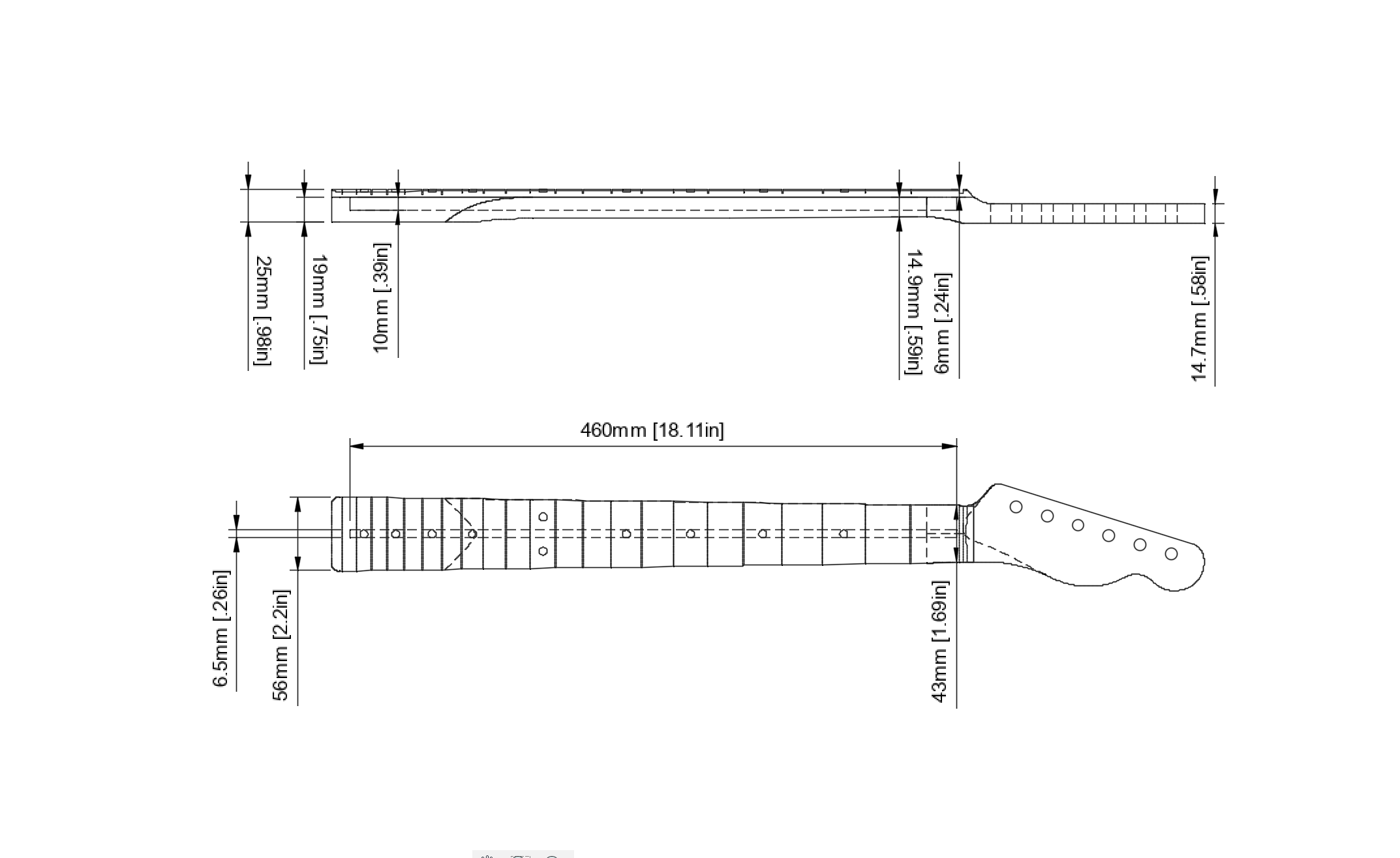 Telecaster Neck 25.5