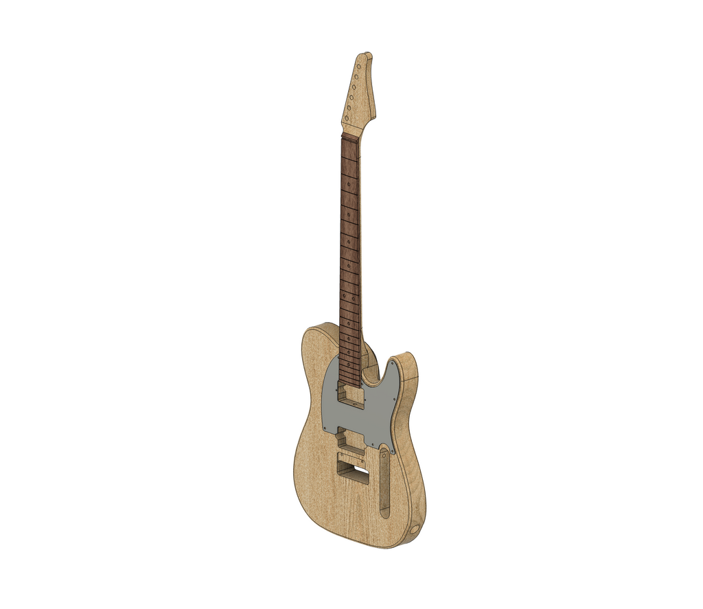 Suhr modern T electric guitar CNC file, digital woodworking template