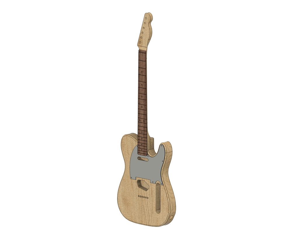 Fender telecaster guitar plans, files for CNC machine