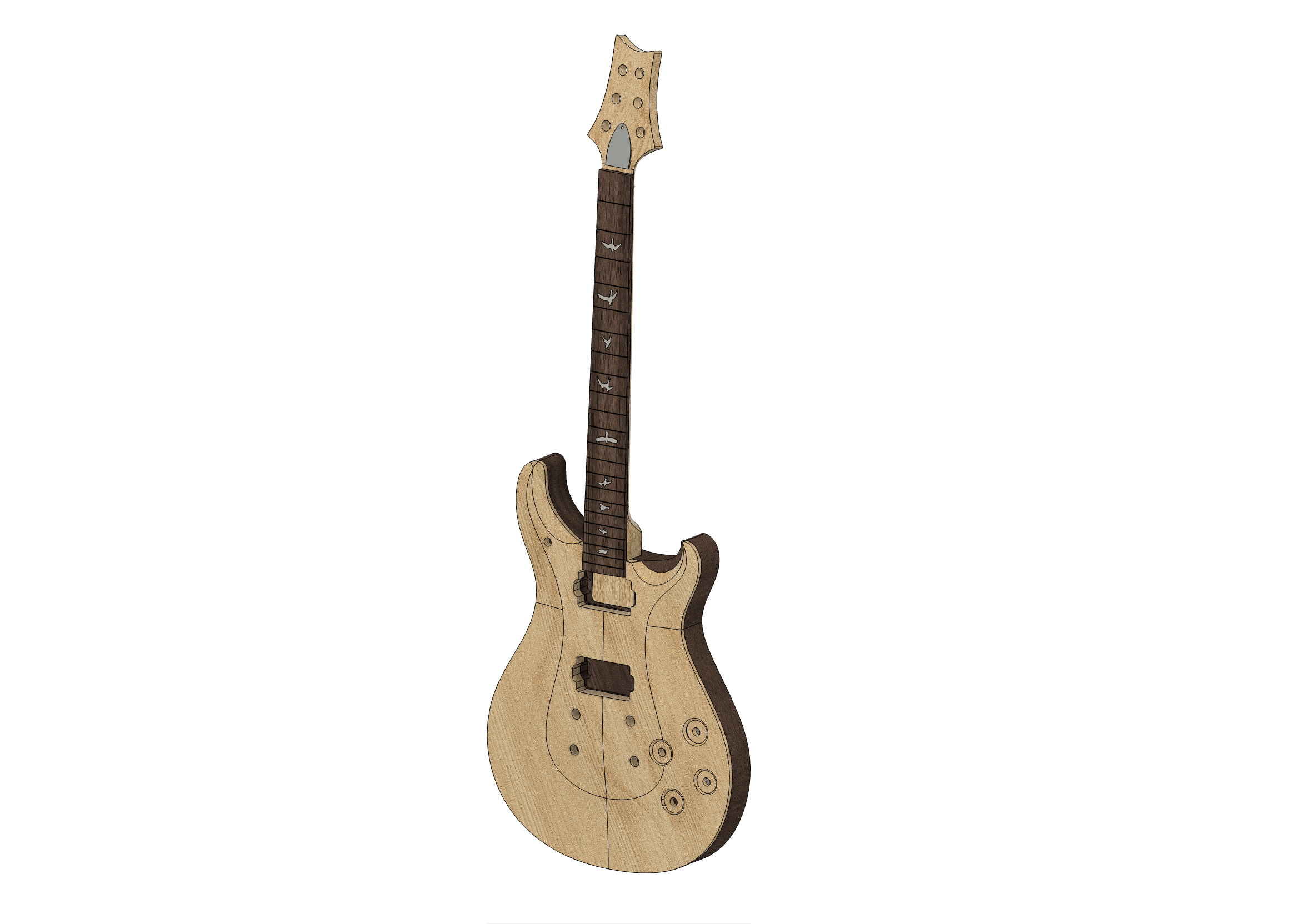 CNC files guitar plans for PRS McCarty