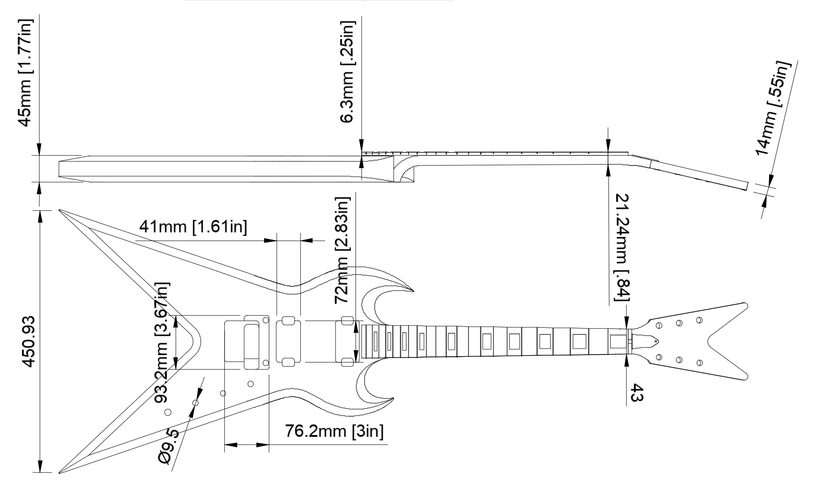 Dean Splittail Floyd Rose